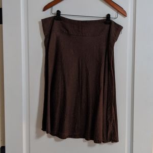 Brown linen skirt